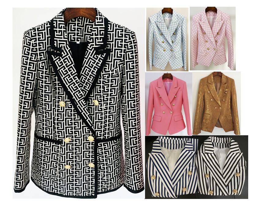 

Womens Suits & Blazers Spring Autumn Winter Jackets Casual Coat Fashion Cotton Denim Slim Jacket Designer Styles Stripes Plaid Pattern Jeans, Silical gel