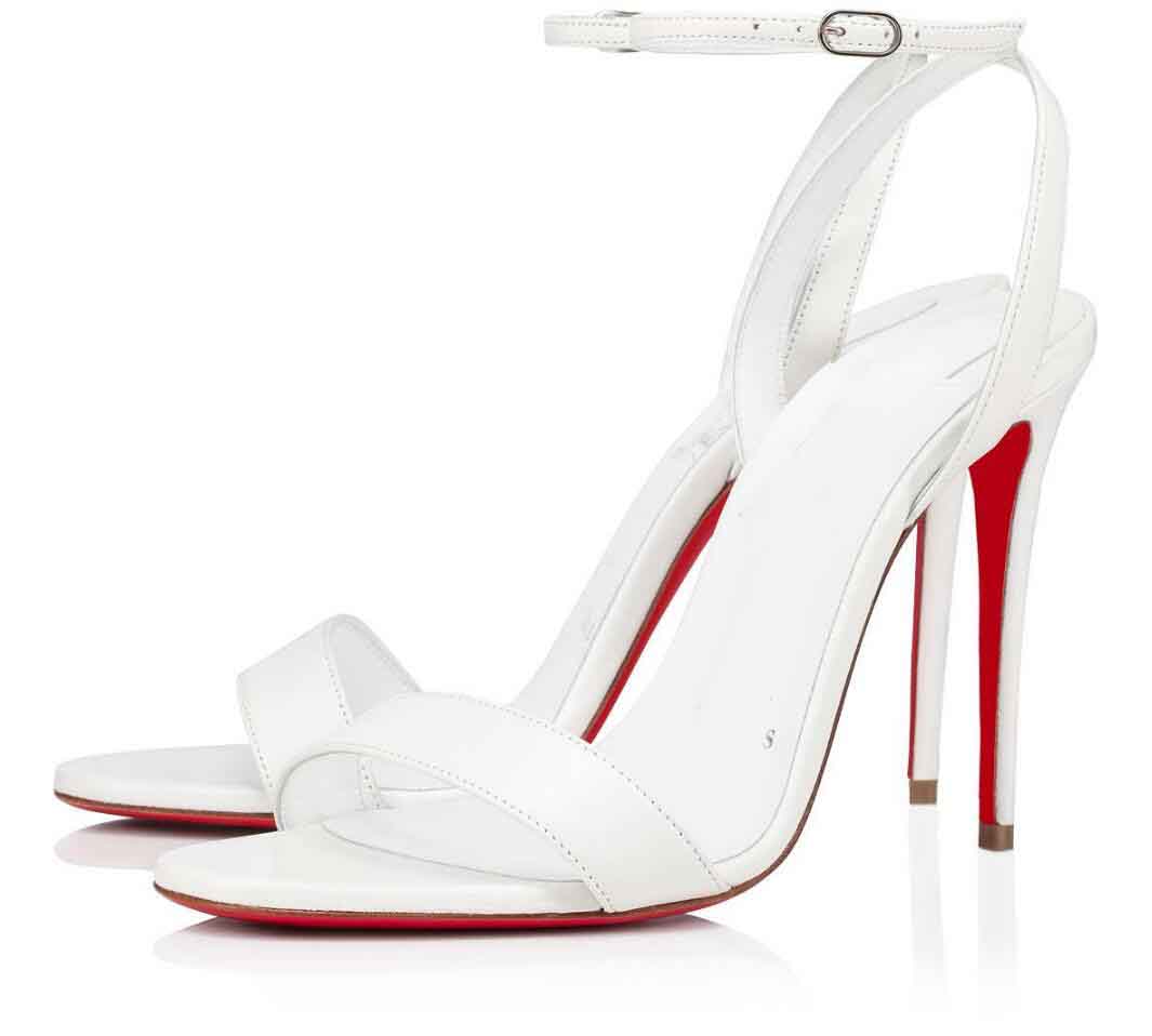 

Summer Brand Luxury Women Sandal Shoes !! Bridal Wedding Loubigirl Nude Black White Nappa Leather Pumps Red Sole Lady High Heels EU35-43
