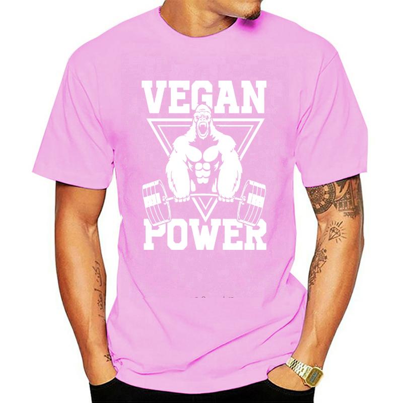 

Men' T-Shirts Vegan Power Workout Muscle Gorilla Tee T ShirtMen, Beige
