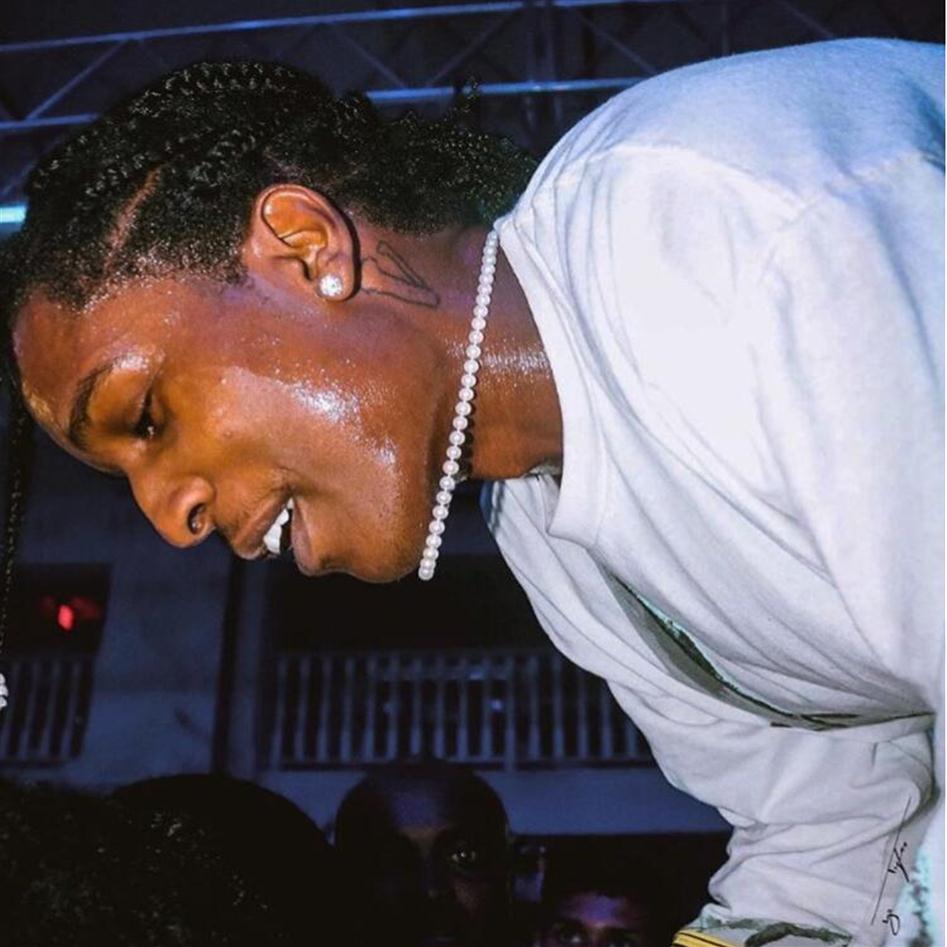 

ASAP ROCKY retro natural pearl necklace men and women hip hop clavicle chain couple choker286J