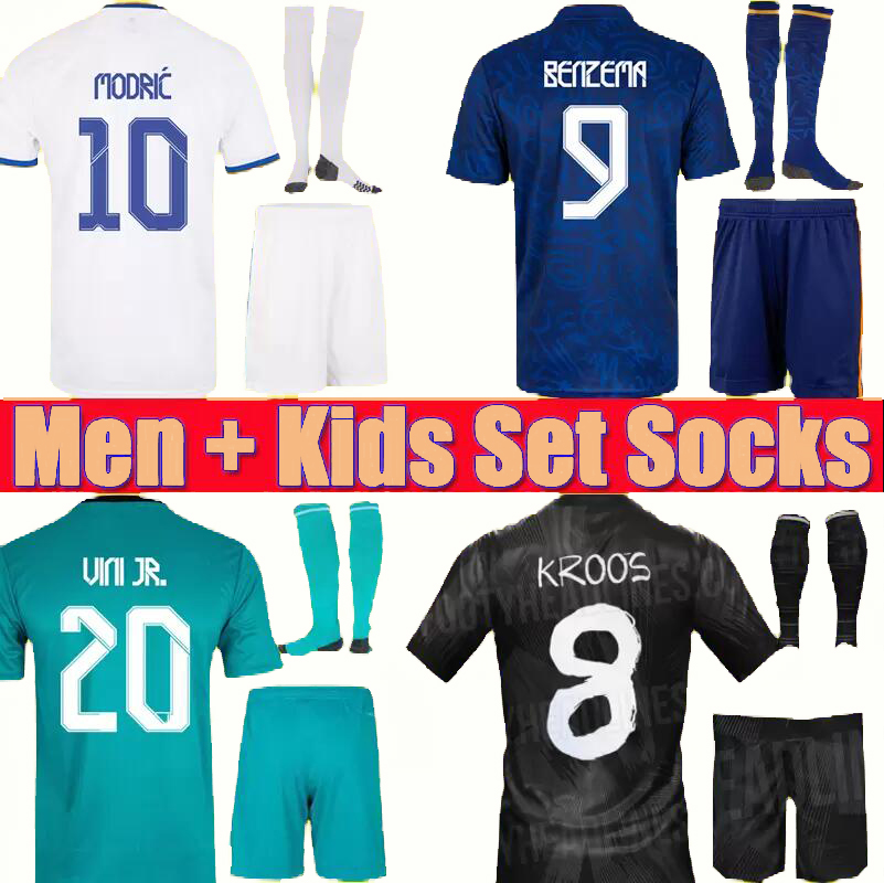 

BENZEMA soccer jerseys 21 22 football shirt CAMAVINGA ALABA HAZARD ASENSIO MODRIC MARCELO VALVERDE camiseta kids kit 2021 2022 4th uniforms fourth, 3rd