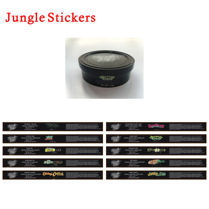 

3.5G cali tin cans stickers tuna can labels customized strain label space monkey pressitin sticker