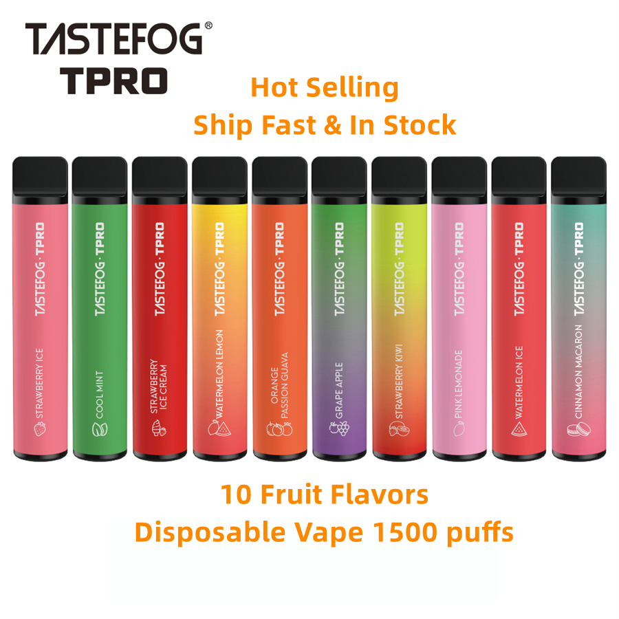 

RL Newest Mint 1500 puffs 5ml Disposable Vape Pen Passion fruit flavors Electronic Cigarette Tastefog Tpro 850mAh E-Cigarette in Stock for Spain With Retail Package