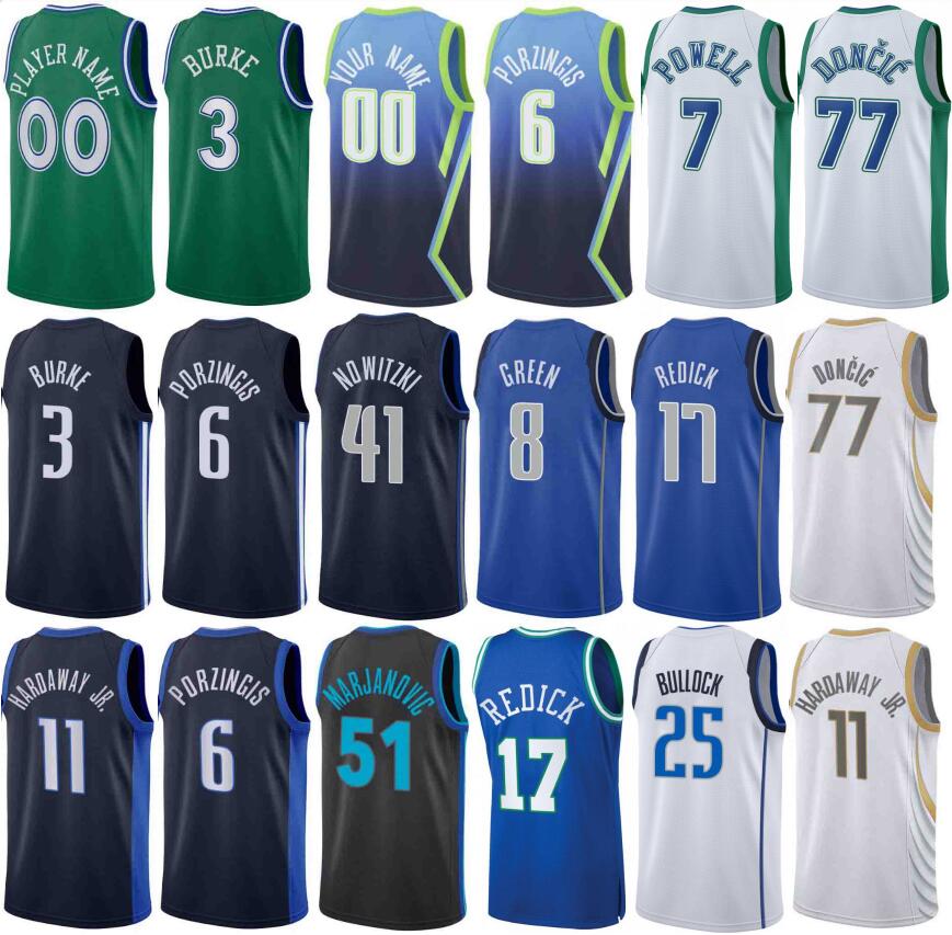 

Screen Print Basketball Dorian Finney-Smith Jersey 10 Spencer Dinwiddie 26 Luka Doncic 77 Jalen Brunson 13 Tim Hardaway Jr. 11 Dwight Powell 7 Sport Men Women Kids, White