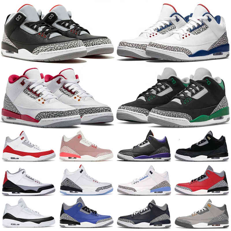 

Jordam Mens Basketball Shoes Jumpman 3s Cardinal Red Pine Green Racer Blue Cool Grey Georgetown Medium Royal Cement Fire Men Trainers Outdoor Chaussures, #16