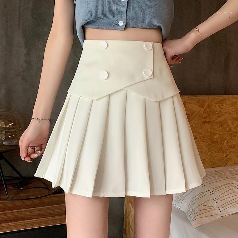 

Skirts Design Sense, Anti-glare Pleated Skirt, Summer 2022 Slim High Waist Female All-match Student Skirt, White