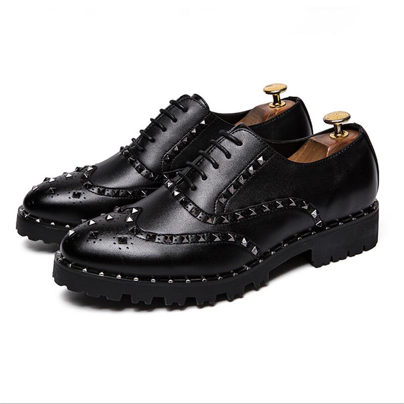 

Studded Rivet Spike High Tops Loafers Men Causal Flats Prom Party Shoes Moccasins Ins Sports Walking Sneakers Zapatos Hombre Da52, Black