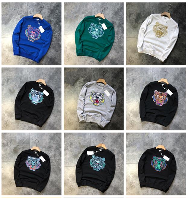 

Designer KEZO tiger embroidery sweatshirt Autumn and winter mens womens fashion casual Clothing design loose high street long sleeve embroidered classic, Consultative service