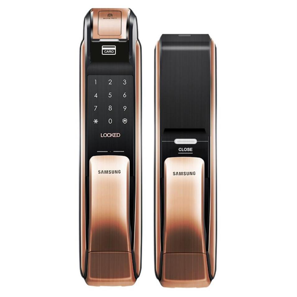 

SHP-DP728 Keyless BlueTooth lock Fingerprint PUSH PULL Two Way Digital Door Lock English Version Big Mortise272W