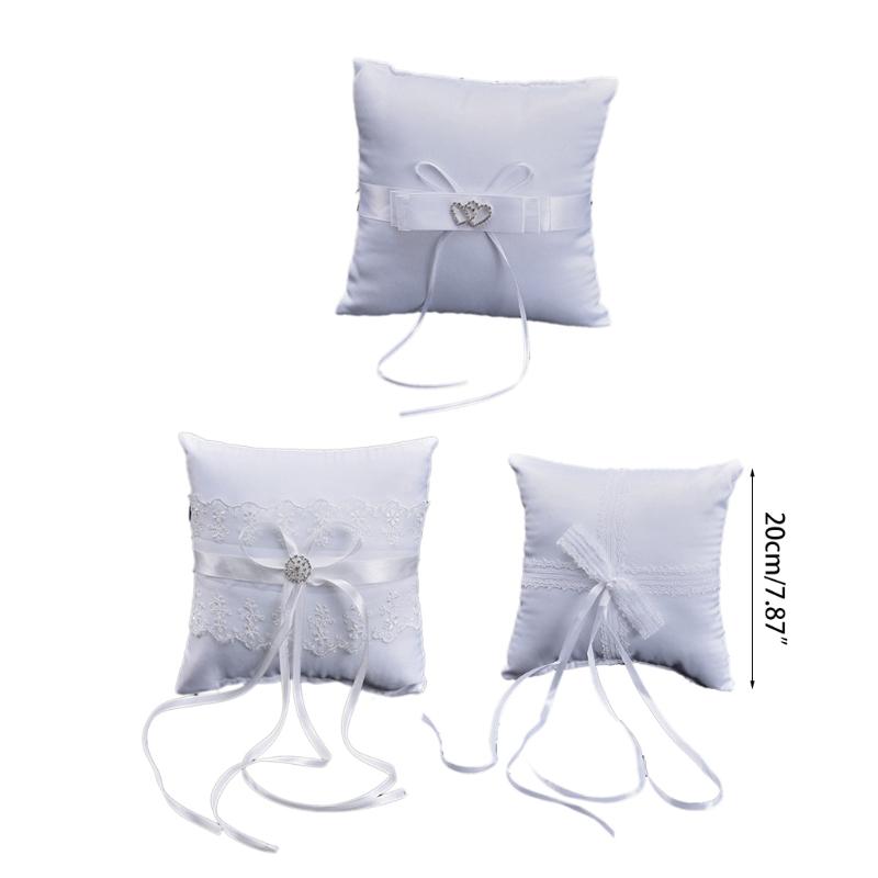 

Decorative Flowers & Wreaths Square Ring Pillow Lace Bow Cushion Bearer For Beach Wedding Western Style Weddings Party Bracelet Supplies Dec