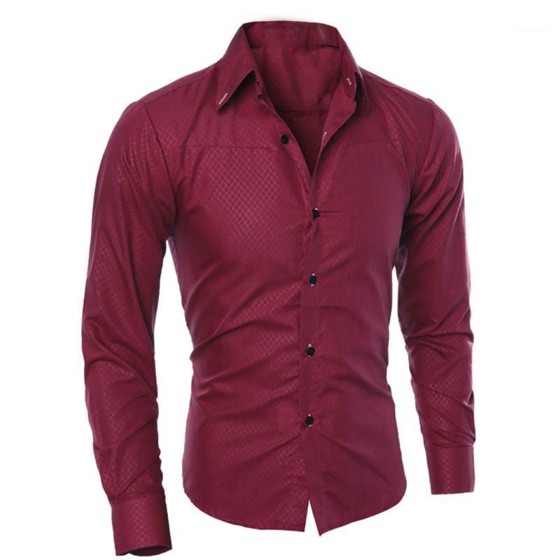 

Men's Casual Shirts Autumn High Quality Cotton Shirt Social Business Long-sleeved Solid Color Men Lapel Male Plus Size, Black
