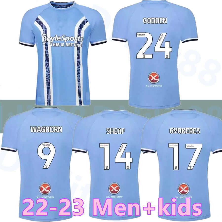 22/23 Coventry City soccer jersey 2021 2022 home blue 10 O Hare Sheaf 17 Gyokeres 38 Hamer 24 Godden Hamer men kids kit football Uniforms-image-776480350
