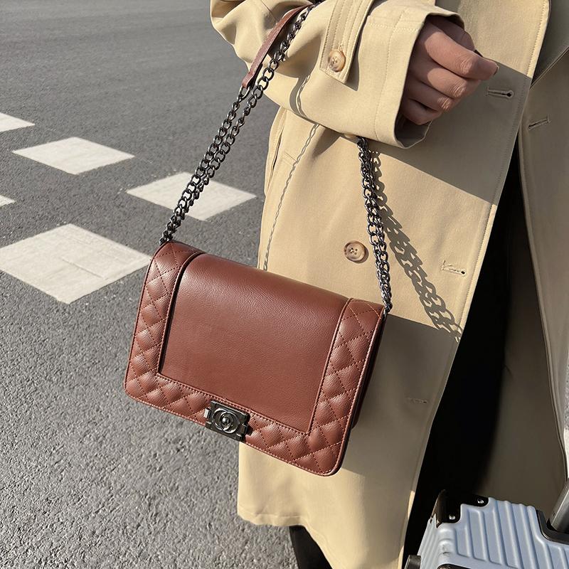 

Evening Bags Purses And Handbags PU Leather Crossbody For Women Fashion Sac A Main Chain Shoulder Bag Bolsa Clutch TrendEvening EveningEveni, Brown