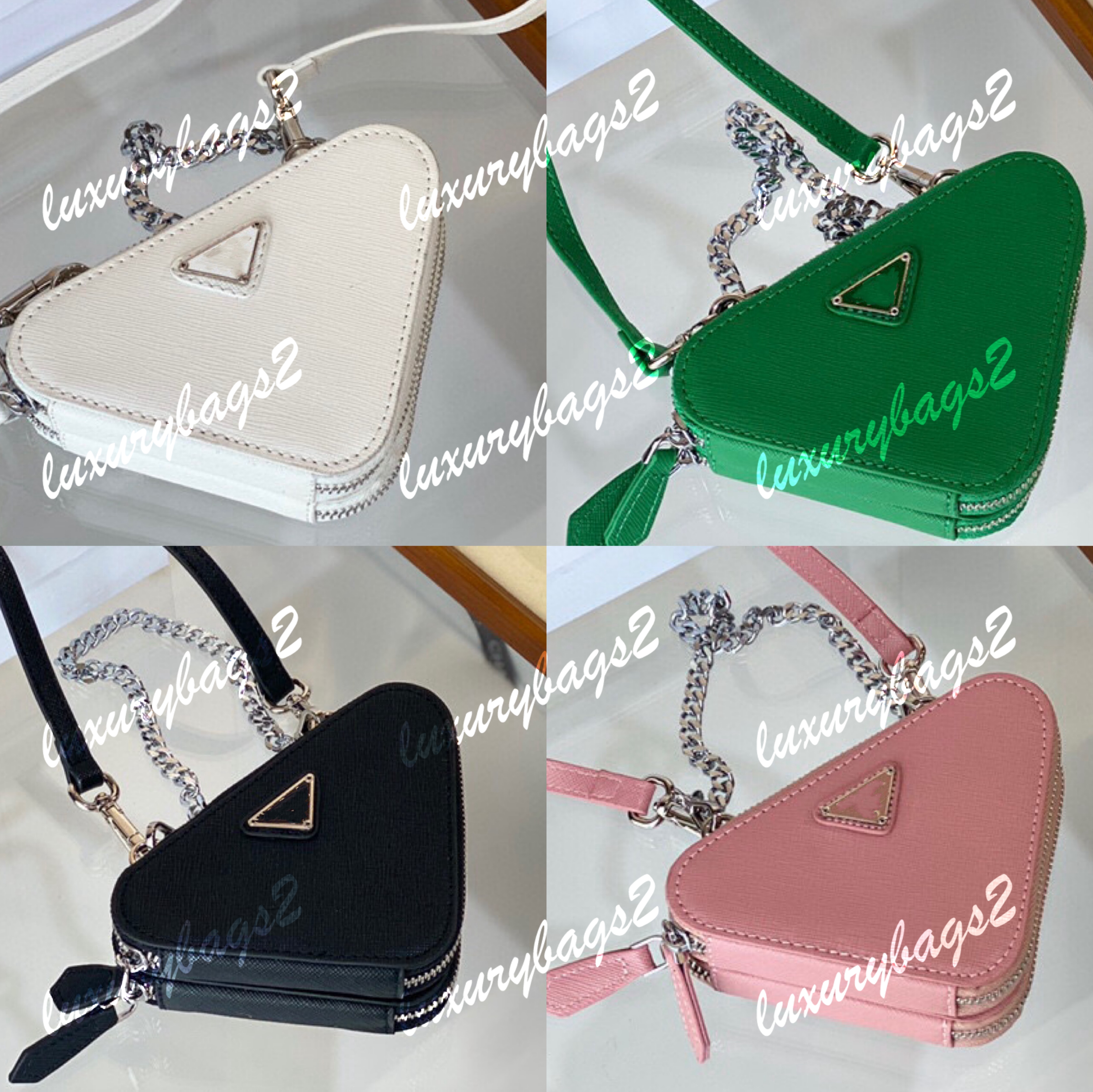 2022 Mode Sacs Totes Designer Sac À Main Femmes Mini Designer Fourre-Tout Triangle Sac Top Qualité 15 cm Classique 4 Couleurs PU Sacs À Main En C