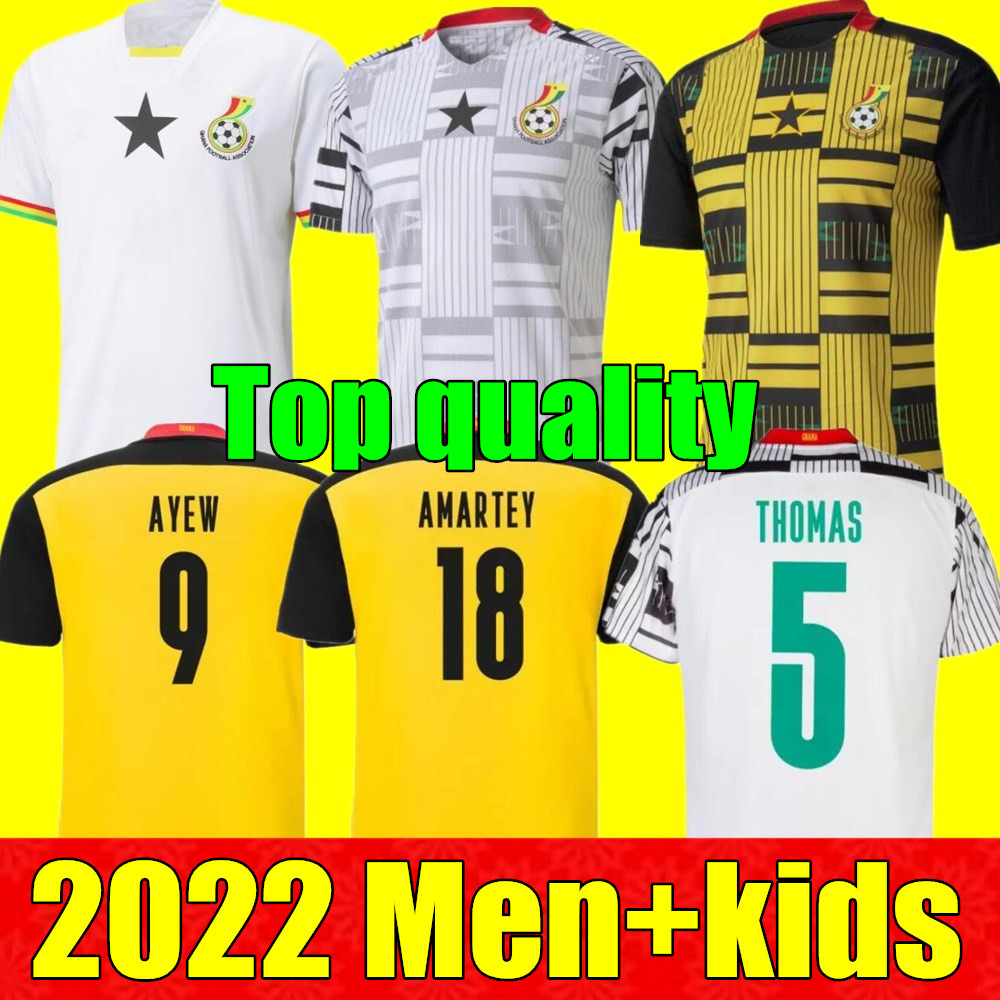 

2022 Ghana THOMAS national team Soccer Jerseys 22 23 SCHLUPP KUDUS J.Ayew Caleb Ekuban Samuel Owusu Home Away yellow Football shirt
