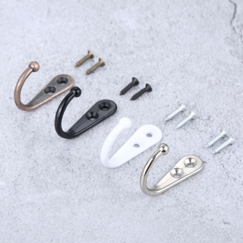 

Hooks & Rails 5pcs Zinc Alloy Wall/Door Mounted Hanger Retro W/screws Red Copper/Silver/Blcak/White Coat/Key/Bag/Towel/Hat Holder 44mm