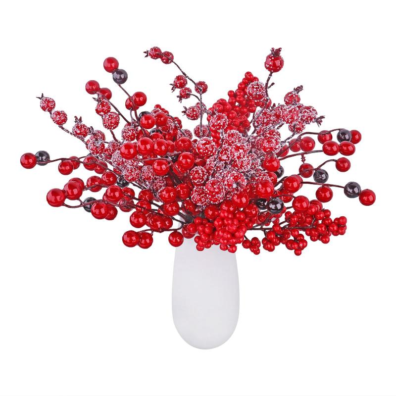 

Decorative Flowers & Wreaths Artificial Red Berry Plants Party Table Decor Christmas Flower Branch Bridal Wedding DIY Bouquet Bubble Pine Co