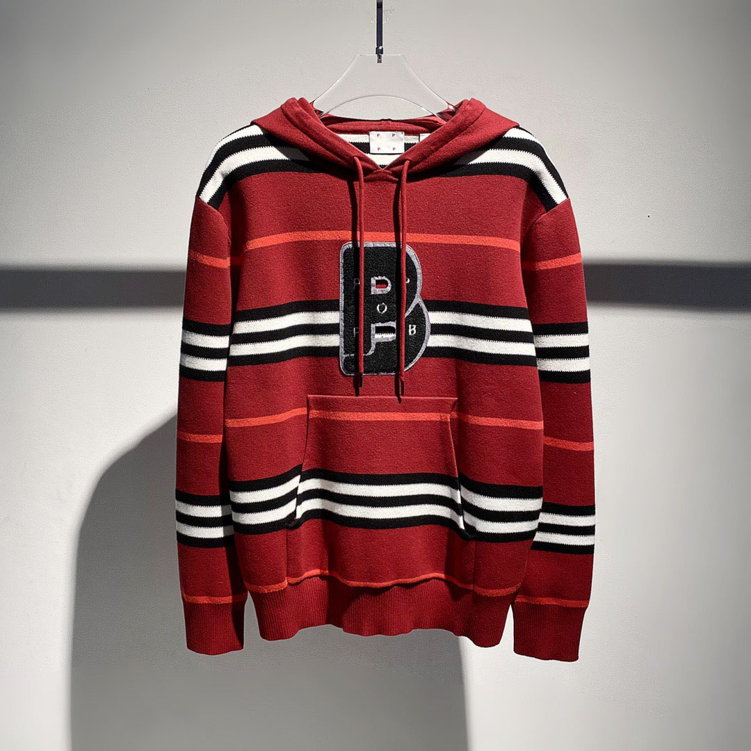 

New AOP jacquard letter knitted sweater in autumn / winter 2022acquard knitting machine e Custom jnlarged detail crew neck cotton cef46e3dr, Red