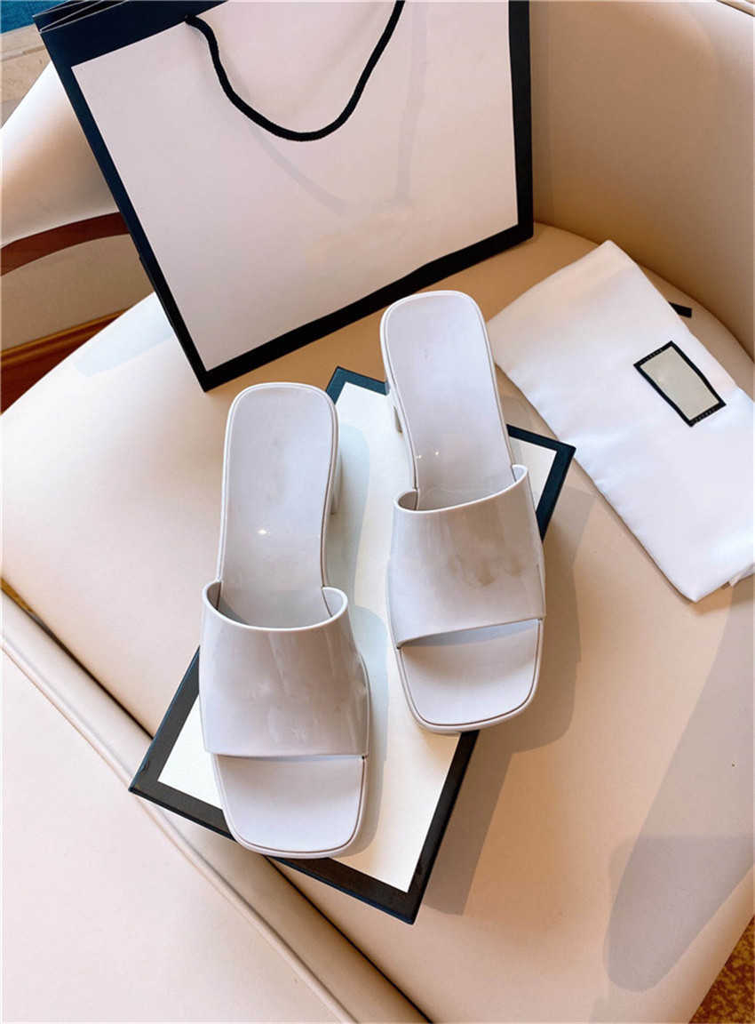 

2022 Designer Woman Fashion Beach Thick Bottom Slippers Platform Alphabet Lady Sandals Leather Rubber High Heel Slides Slipper, Don't buy it