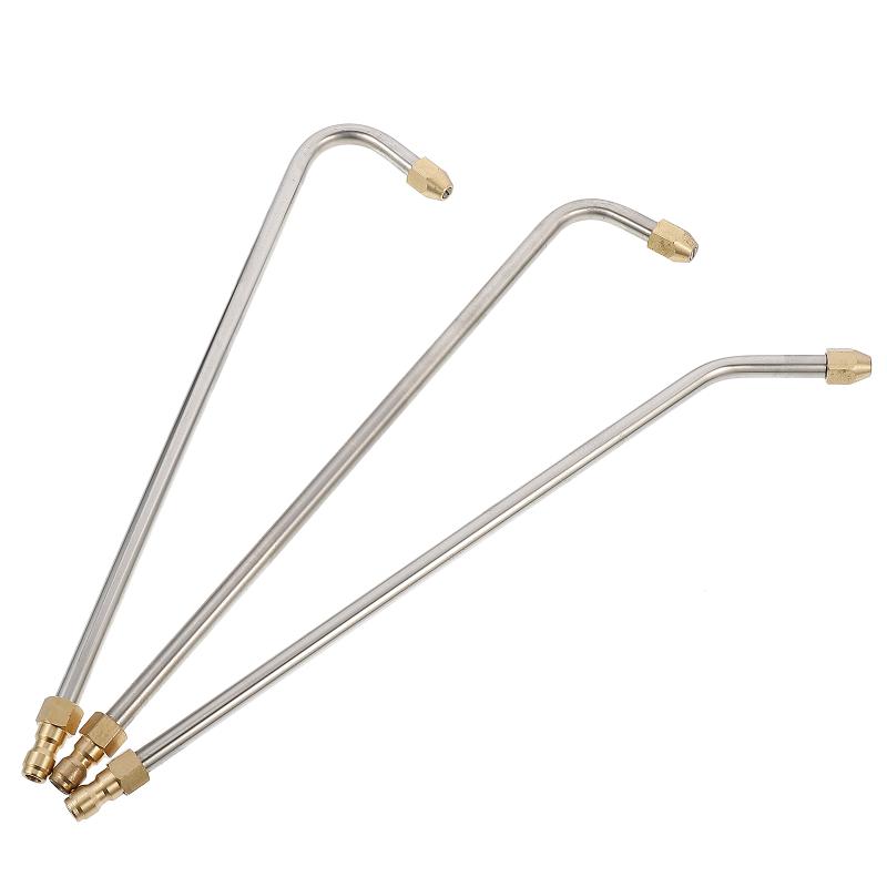 

Water Gun & Snow Foam Lance 3pcs Pressure Washer Extension Wand Curved Rod FittingsWater