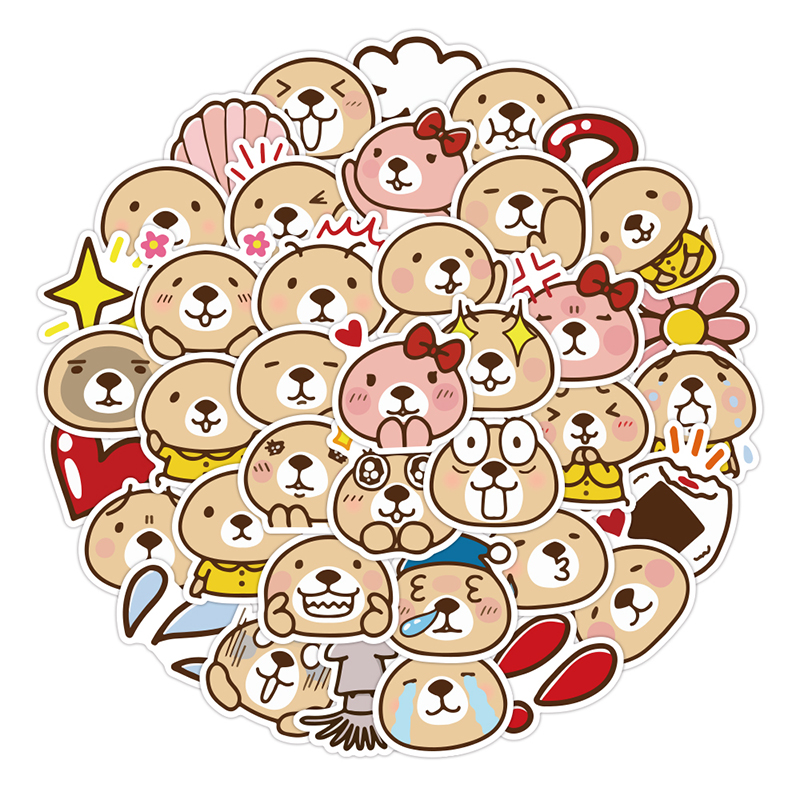 

40pcs/Set Cute Lazy Sloths Laptop Stickers Pack For Scrapbooking DIY Journaling Diary Stationery Travel Luggage Sticker, Cute stickers