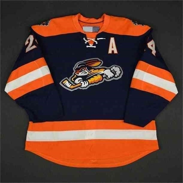 

C26 Nik1 2020 Greenville Swamp Rabbits 24 Justin DaSilva Hockey Jersey Embroidery Stitched Customize any number and name Jerseys, White