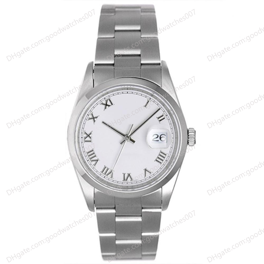 

High Quality Asian Watch 2813 Sports Automatic Mechanical Men's Watches 36mm white Dial Roman Hour Marker Unisex Watchs 116200-72600 Fashion Ladies Wrist Watch
