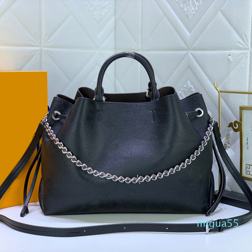 

Top Quality Designer Women Tote Bags Leather Top Handle Luxurious Shoulder Crossbody Bag Classic Perforated Cowhide Handbags Clutch Wall, Black