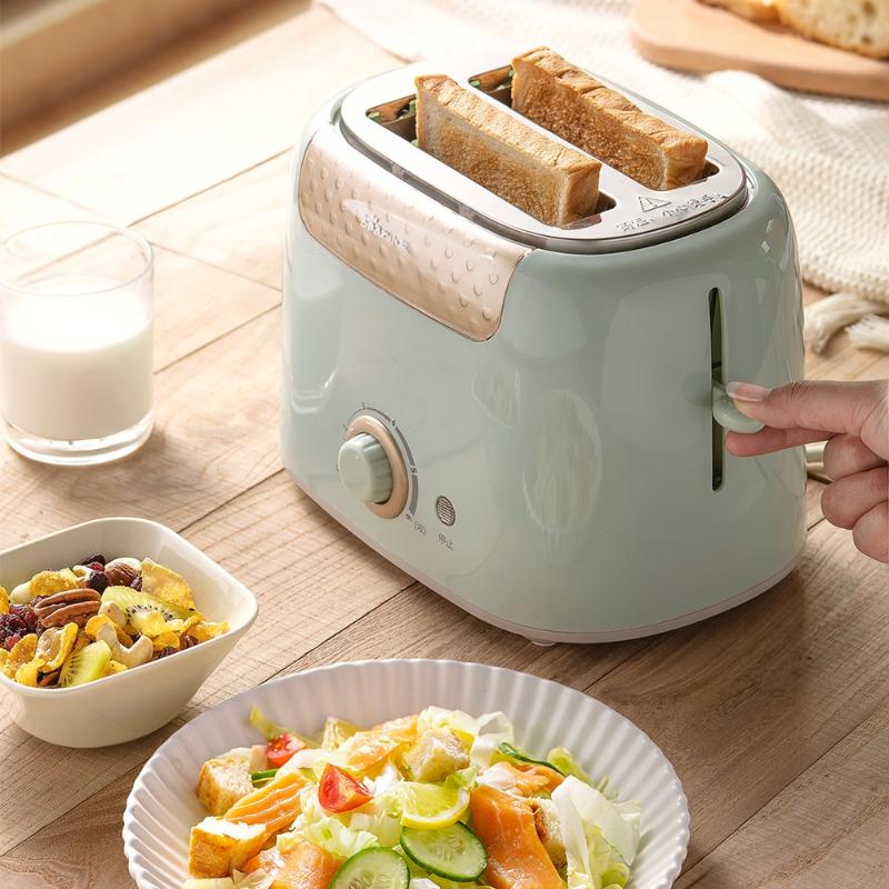 

Bread Makers Stainless Steel Electric Toaster Household Automatic Baking Maker Breakfast Machine Toast Sandwich Grill Oven 2 Slice