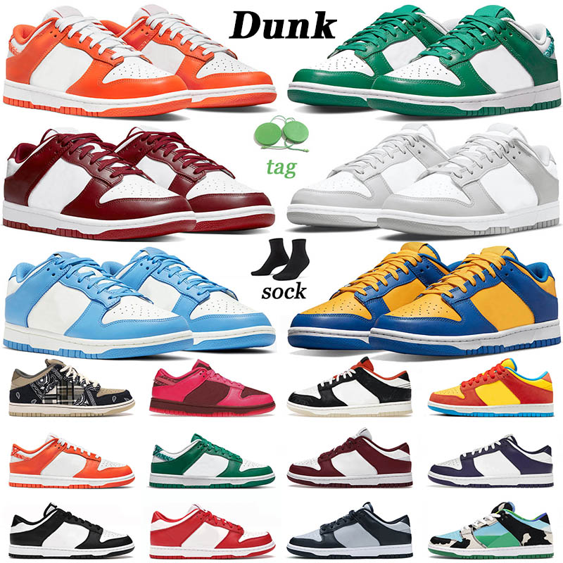

Top Quality 2022 SB Dunks Skate Low Running Shoes Orange Paisley Green Bordeaux Grey Fog UCLA Unc Vintage Navy Georgetown Lows Trainers Sneakers 36-47, A74 halloween 36-45