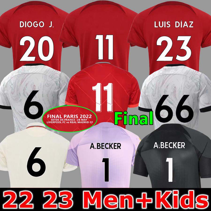 

21 22 23 Final season home soccer jerseys 2022 2023 Mohamed FIRMINO Diogo KEITA Luis DIaz football shirts men kids uniforms Fabio Minamino Alexander Arnold Origi HOME, Home aldult final jersey