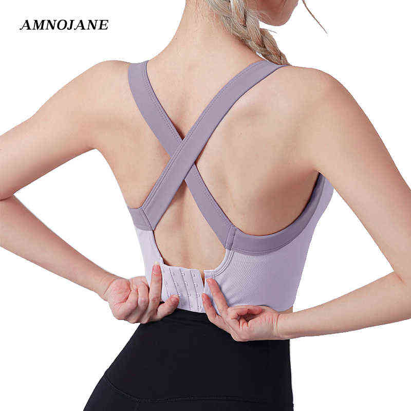 

Women' Underwear Push Up Bra Sports Top Yoga Bras For Women Lift Bust High Strength Shockproof Adjustable Bralette Seamless Bra T220725, Purple