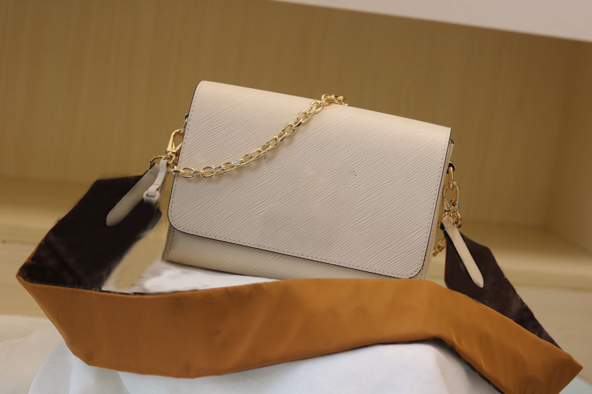 

2022 Top Ladies Handbags Fashion Designer Bags Famous Crossbody Bags One Shoulder Solid Leather Wallets 50367, White