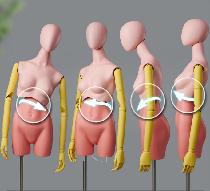

New Body Flexible Female Mannequin Rotateable Model With Bendbale Hand On Sale