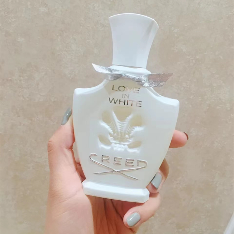 

Newest 75ml Creed Love in White Perfume Men Women Unisex Fragrances Eau De Parfum Millesime Spray 2.5fl.oz Long Lasting Smell Cologne all match Fast Delivery