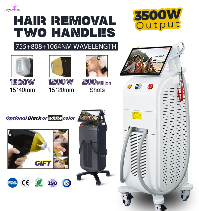 

3500W Alma Diode Laser hair removal dark white skin use machine 200 million shots long lifetime all skin types spa clinic professional depilator 755nm 808nm 1064nm