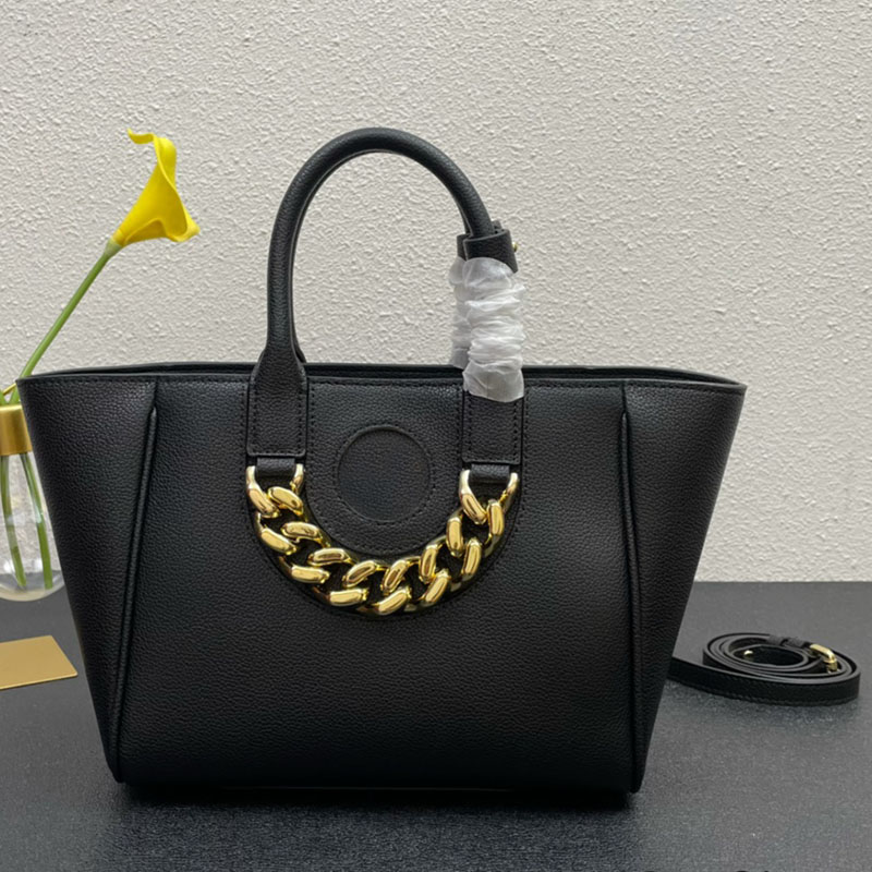 

Top Quality Handbag Tote Bag Women Crossbody Bags Large Capacity Pocket Chain Decoration Removable Strap Genuine Leather Solid Color Medu Sa Handbags, 11