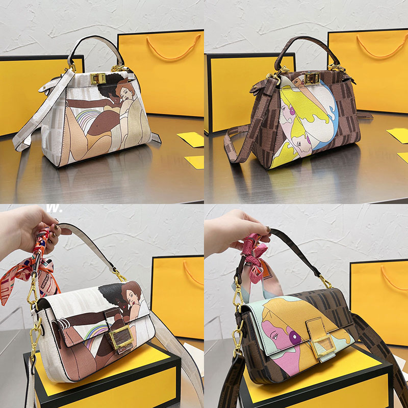 Baguette Bikini fille sacs à main femmes sac à bandoulière Shopping sac à main sac à main sous les bras Peekaboo bandoulière amovible bandoulière