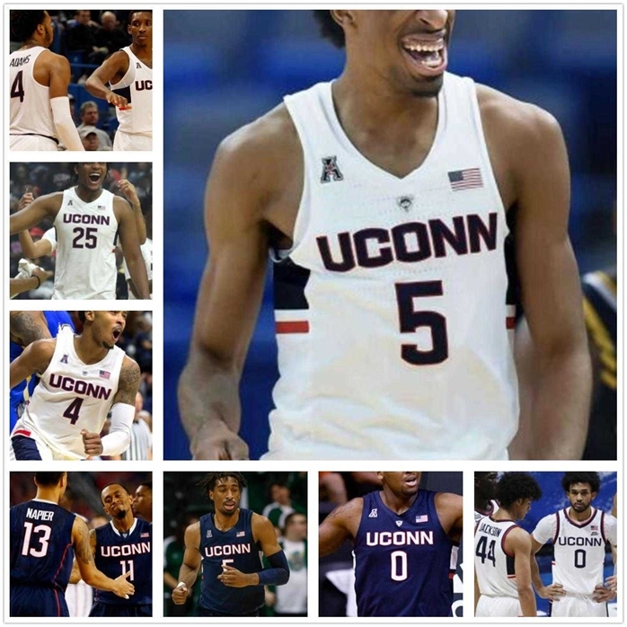 

Sjzl98 Connecticut UConn Huskies Basketball Jersey NCAA College Paige Bueckers Walker Allen Gigi Vital Carlton Tyler Polley Gilbert James Bouknight, Blue