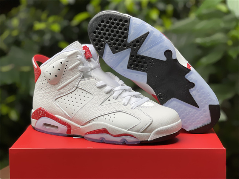 Womens Shoes Jumpman 6 VI 6S Red Oreo Basketball Shoe Top Quality Sports Sneakers Color white/university red/black colorways Size 36-47.5