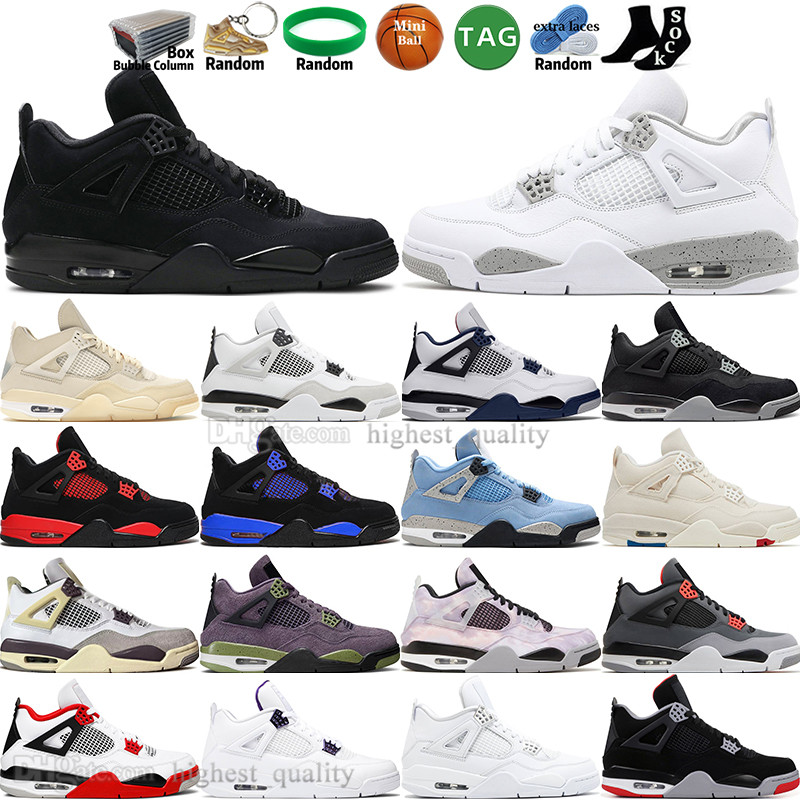

Sail Military Black Cat White Oreo 4 4s Mens Basketball Shoes University Blue Thunder Fire Red Blank Cement Bred Purple Metallic Men Sports Women Sneakers Trainers, 16