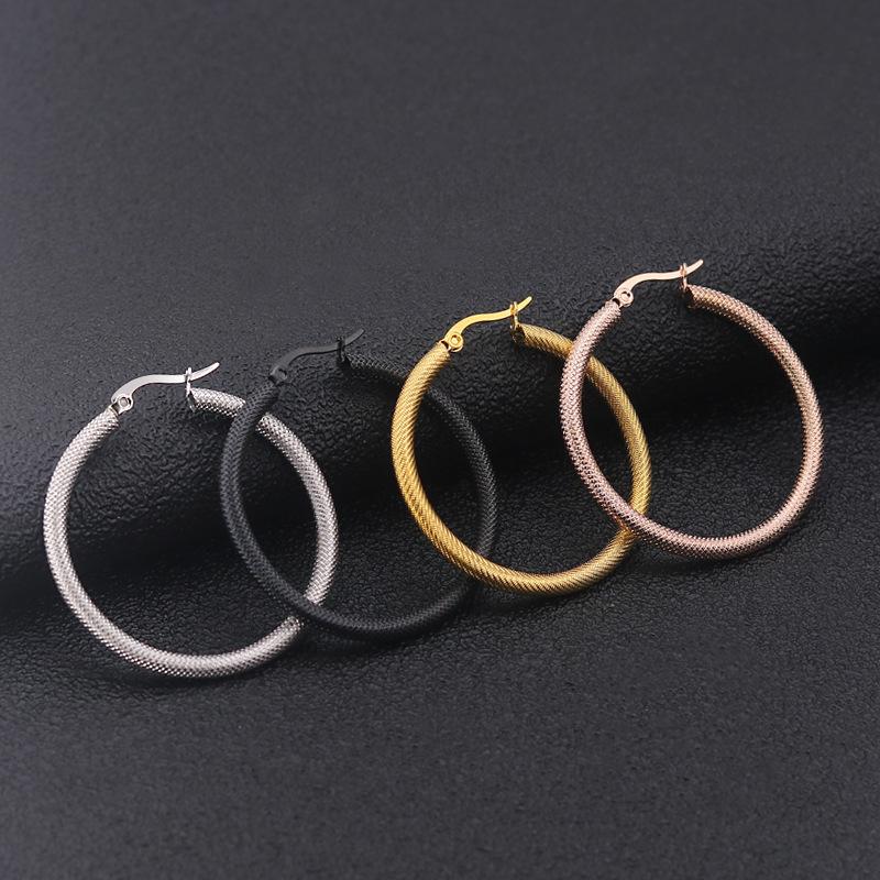 

Hoop & Huggie Hoops Earrings For Women Piercing Round Rose Gold Jewelry Korean Earring Wholesale Gifts AccessoriesHoop