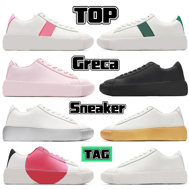 

2022 Top Italy Greca Sneaker mens casual Shoes triple black white writing pink tag gold green silver luxury women designer sneakers fashion low mens trainers, 10 shoe box
