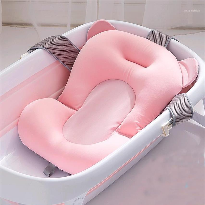 

Portable Baby Shower Bath Tub Pad Foldable Soft Pillow Non-Slip Bathtub Mat Newborn Safety Bath Floating Cushion Reclining Mat1281U