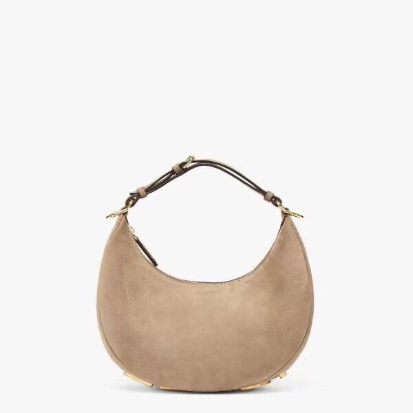 

Genuine Leather Women Handbags Designer Brand Letter Baguette Totes High Quality With Golden Thin Chain, Lavender