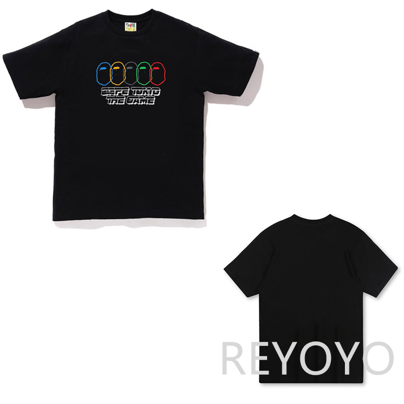 

Apes Men's T-Shirt Letter Print Casual Summer t shirt Breathable Short Sleeve Hip Hop Street Women's tShirt 2022 New 01005110109, 1pcs buttons