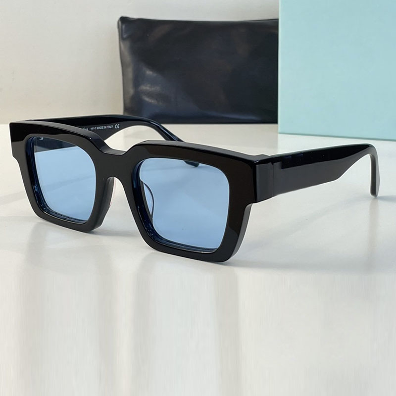 

latest sunglasses womens designer mens Fullframe luxury brand unisex fashion Black frame blue film small frame Design UV400 white woman summer eyewear