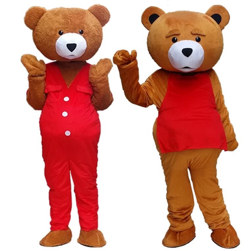 

Aldult Animal Mascot Costume Cartoon Costume Fancy Dress Party Christmas Curly Teddy Bear Mascotter Character, As show 1