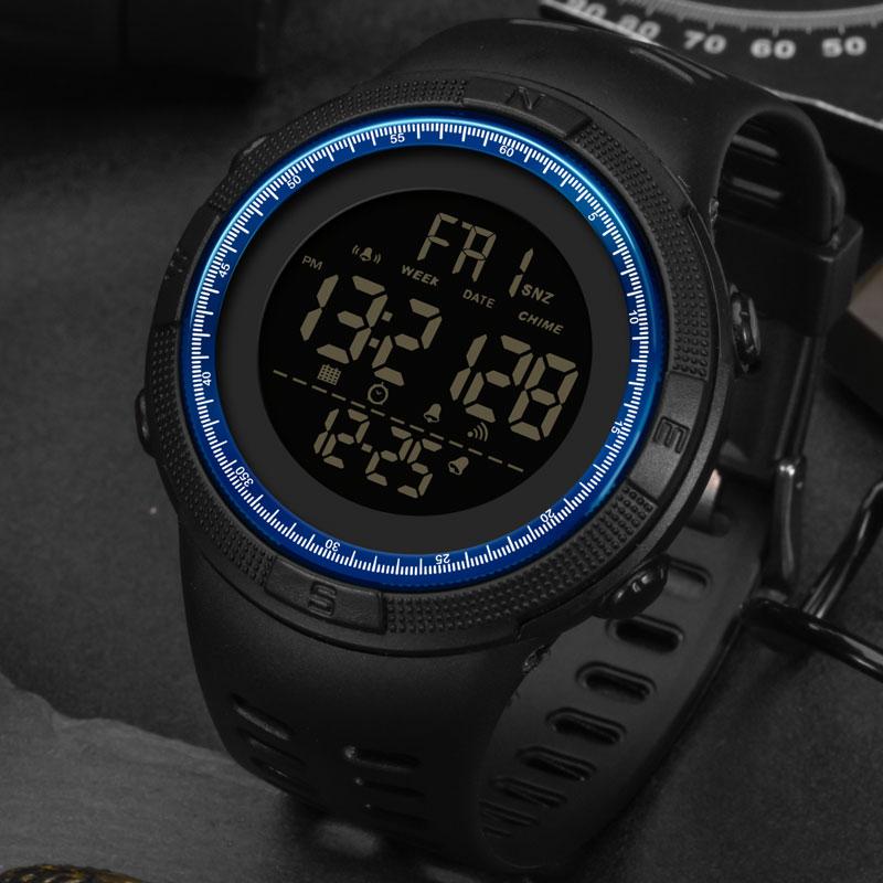 

Wristwatches Digital Watch Men Sport Watches Electronic LED Male Wrist For Clock Waterproof Wristwatch SANDA Hour 2003Wristwatches Wristwatc, Black green