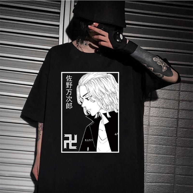 

Men's T-Shirts Men Women T-shirt Tops Kawaii Tokyo Revengers Tshirt Mikey Crew Neck Fitted Soft Anime Manga Tee Shirt ClothesMen's, Black